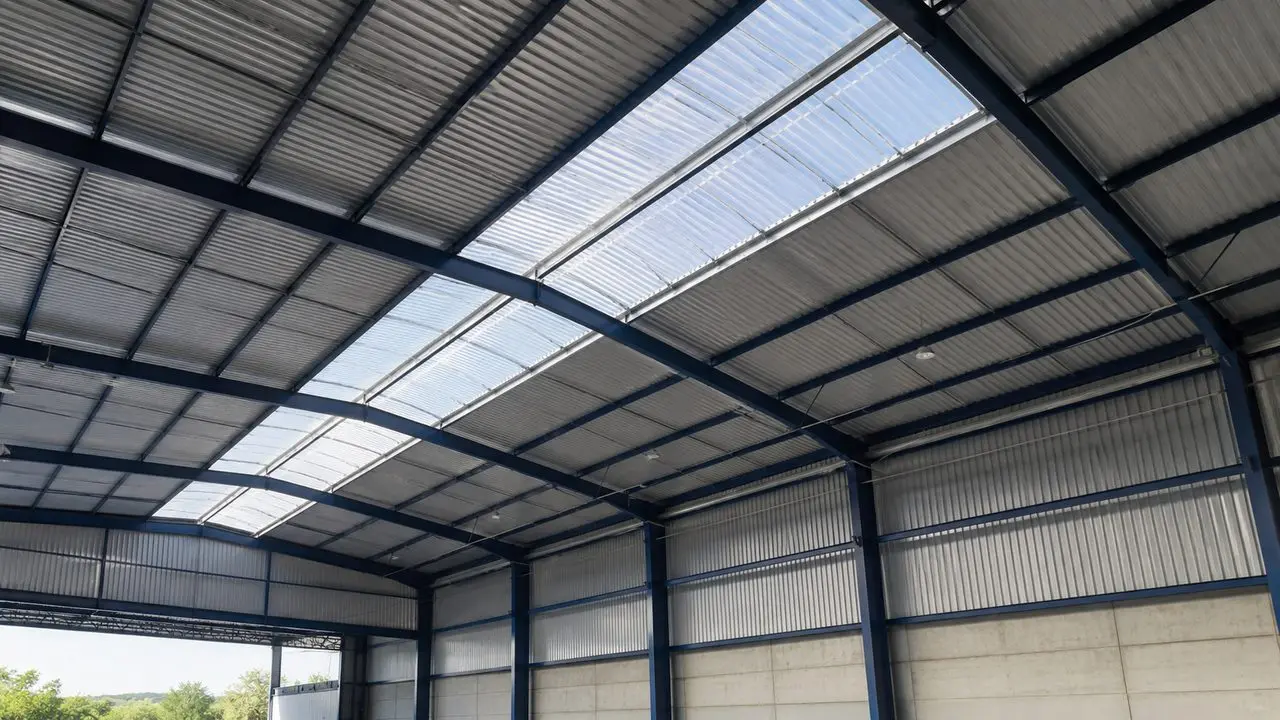 Telha trapezoidal transparente